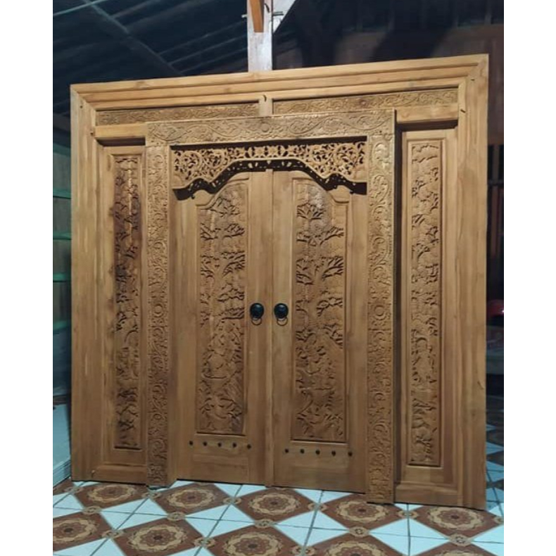 Gapura Gebyok Minimalis | Pintu Jati Minimalis Model Terbaru | Pintu Gebyok Ukir Jati Jepara | Pintu