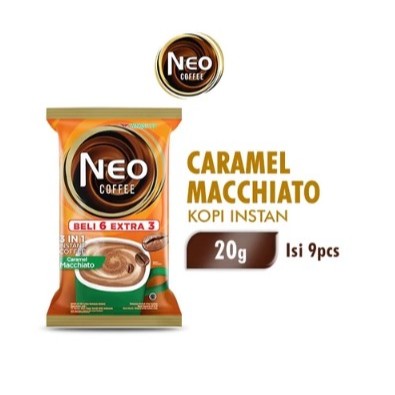 

Neo Coffee KOPi InStAn CaRaMeL MacChIaTo Pack 20 gr IsI 6 + 3 PcS