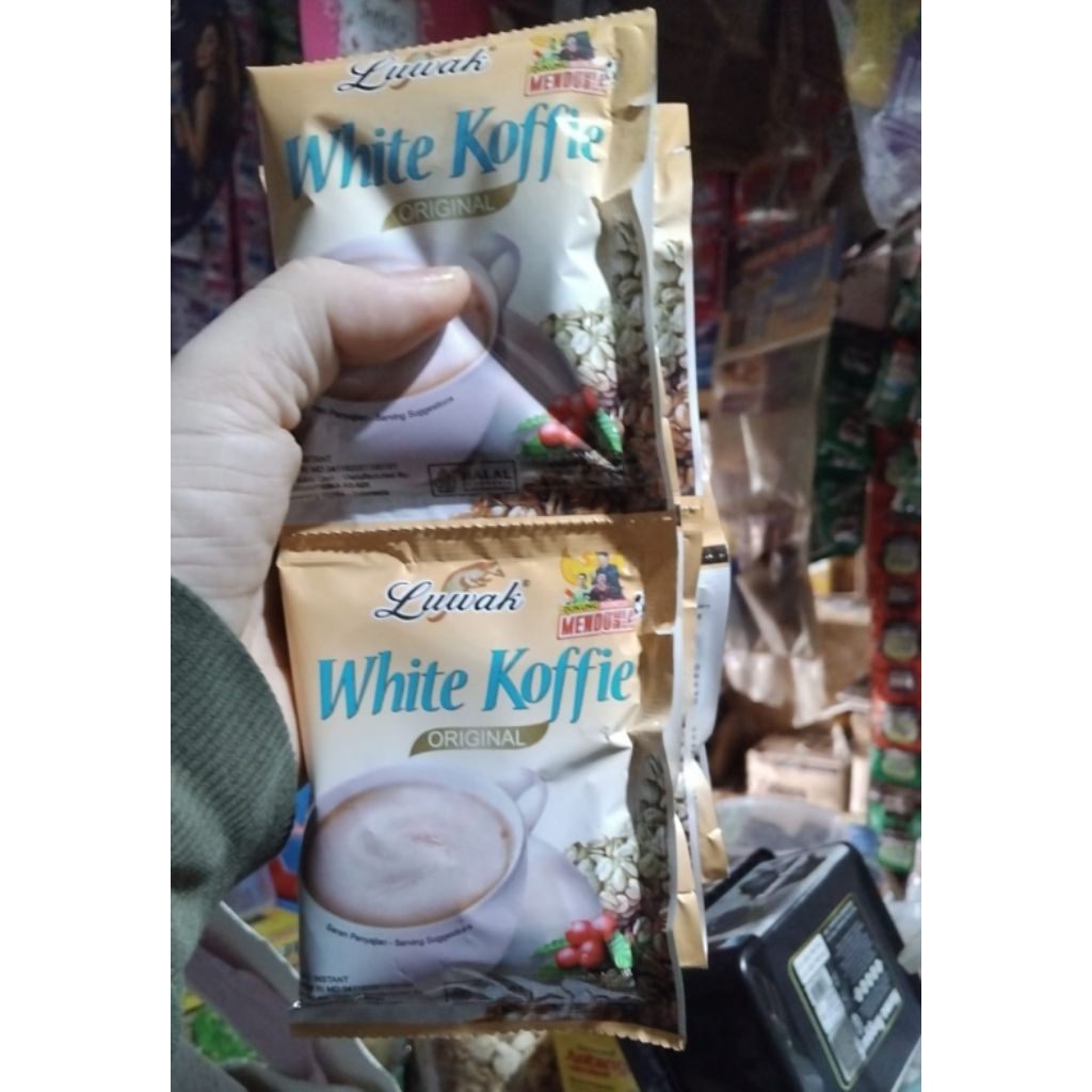 

Luwak white coffee, kopi instan, kopi saset, kopi sachet, kopi instant, kopi susu