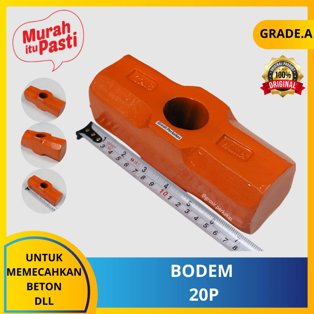 bodem 20p/20lb - palu batu - palu godam - kepala palu batu. [A][#BODEM]