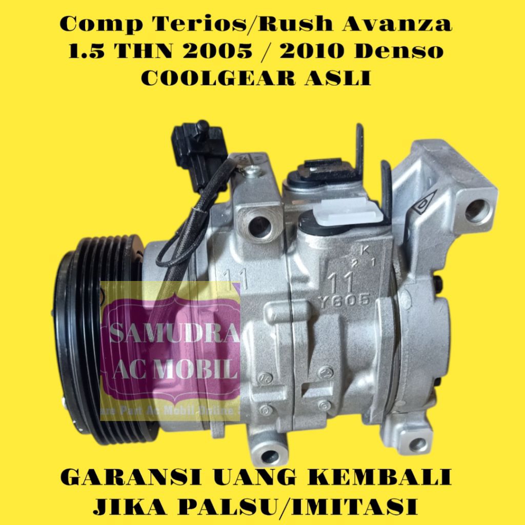 Compresor Kompresor Ac Mobil Rush -Terios -Avanza 1.5 tahun 2005 - 2010 Denso COOLGEAR asli