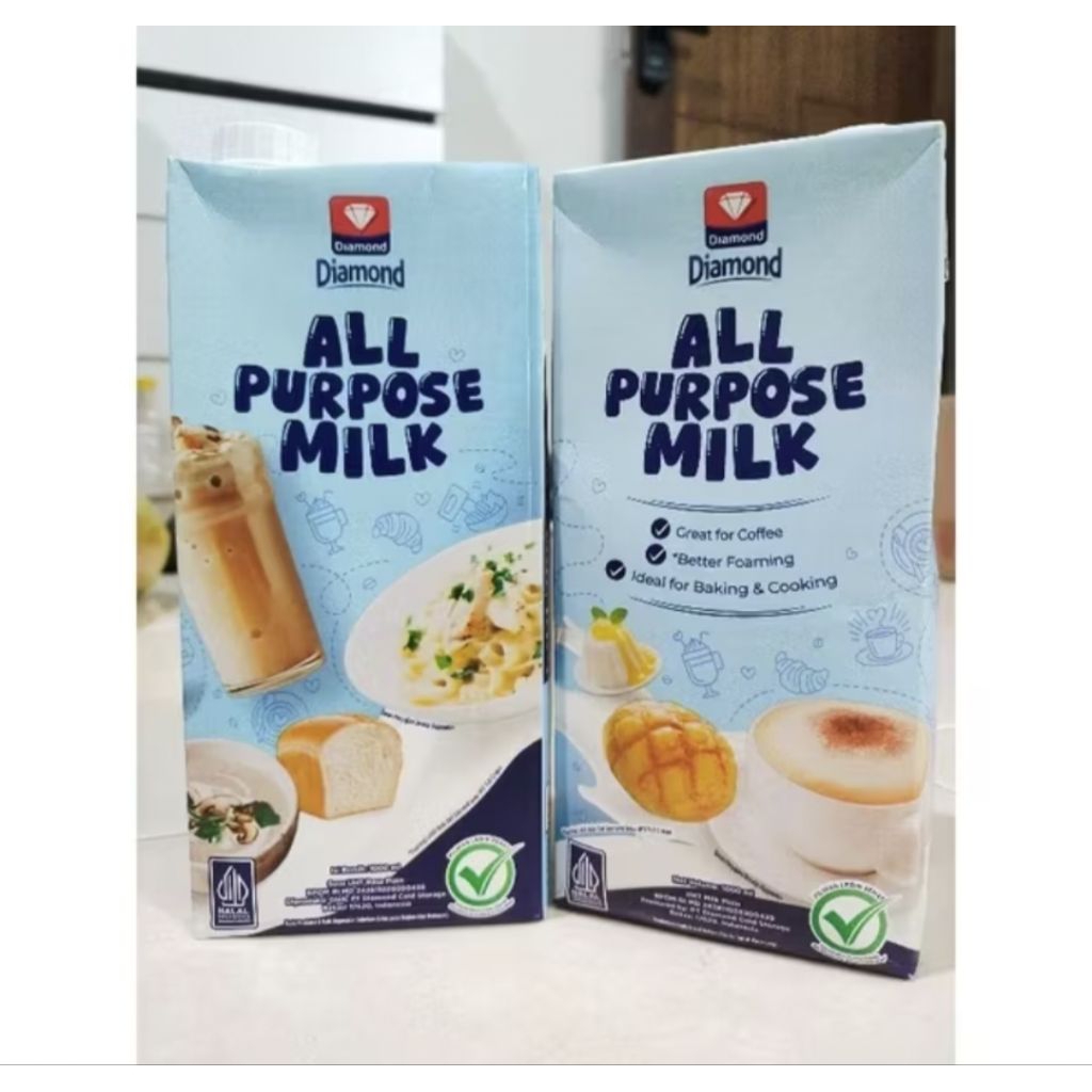 

Diamond UHT All Purpose Milk untuk campuran kopi, masak, baking, dll