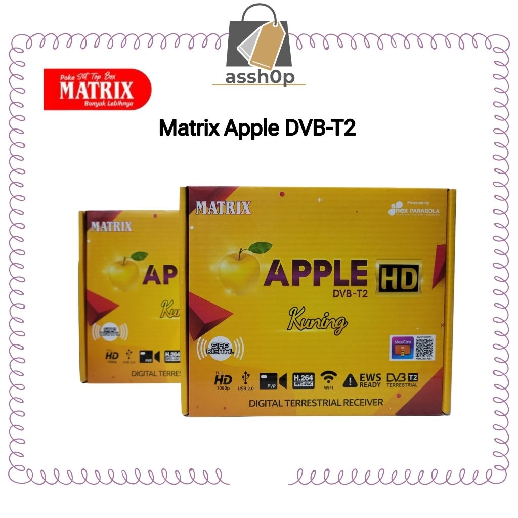 Matrix Apple DVB-T2 Kuning Set Top Box STB