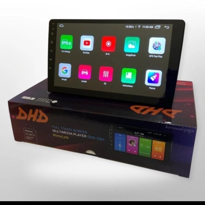 DHD ANDROID 7001 TAPE MOBIL FULL GLASS PANEL HEADUNIT ANDROID 9INCH ORIGINAL BERGARANSI + Kamera bel