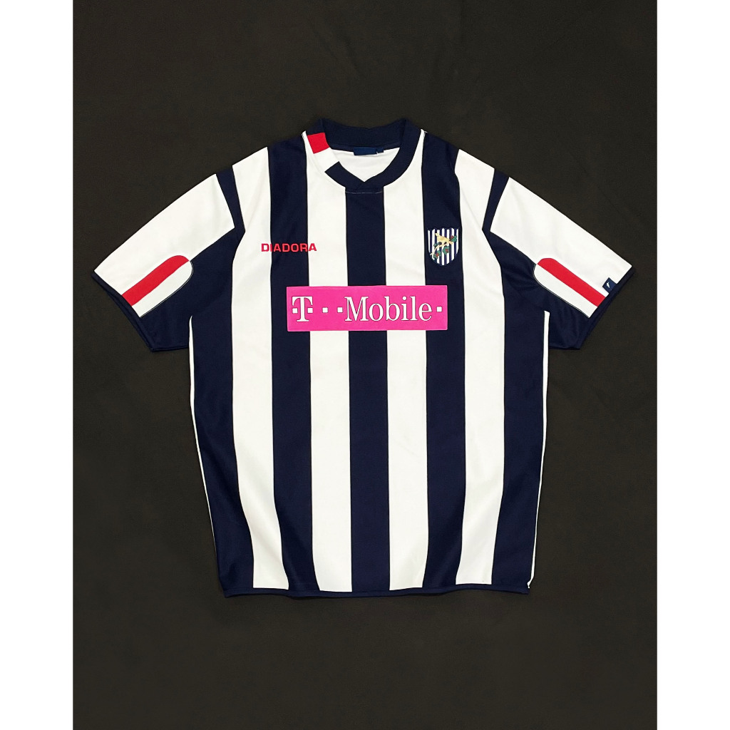 Original Diadora West Bromwich Albion WBA Home Kit 2004 2005 Jersey Bola Vintage