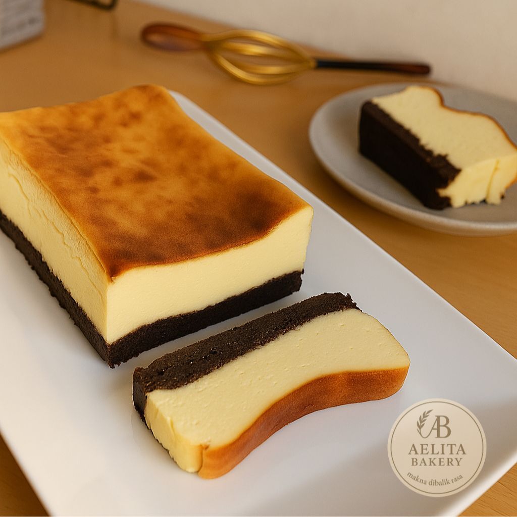 

Brownies Burnt Cheesecake Lembut – Ukuran 20x10 cm