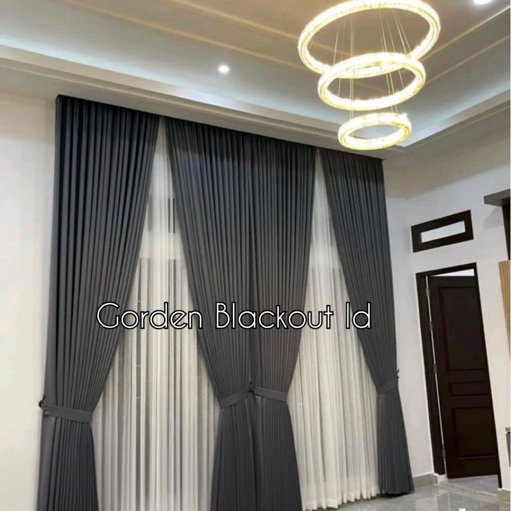 Gorden Blackout Extra Tinggi 4 Meter Hordeng blackout panjang 3 meter gorden jendela pintu