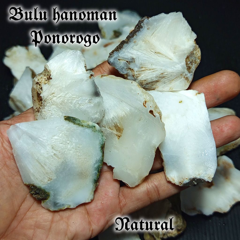 Batu bulu hanoman/bulu hanoman ponorogo/bahan batu akik bulu hanoman ponorogo natural100%