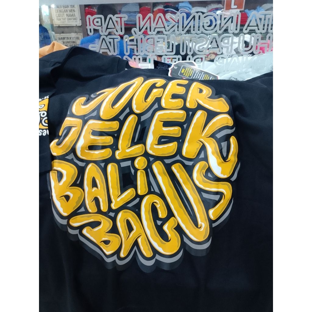 Kaos Joger Spesial Hitam Asli Bali
