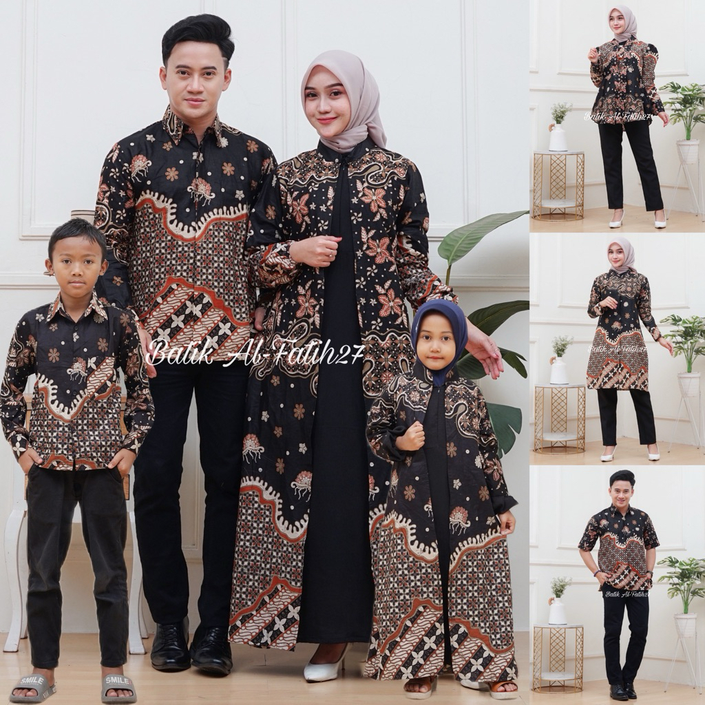 Baju Batik Couple Pasangan Lebaran 2025 Couple Keluarga Batik Couple elegan