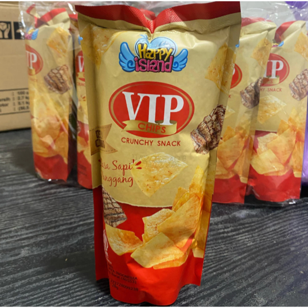 

Happy island VIP chips 28gr rasa rumput laut (isi 10 pcs)