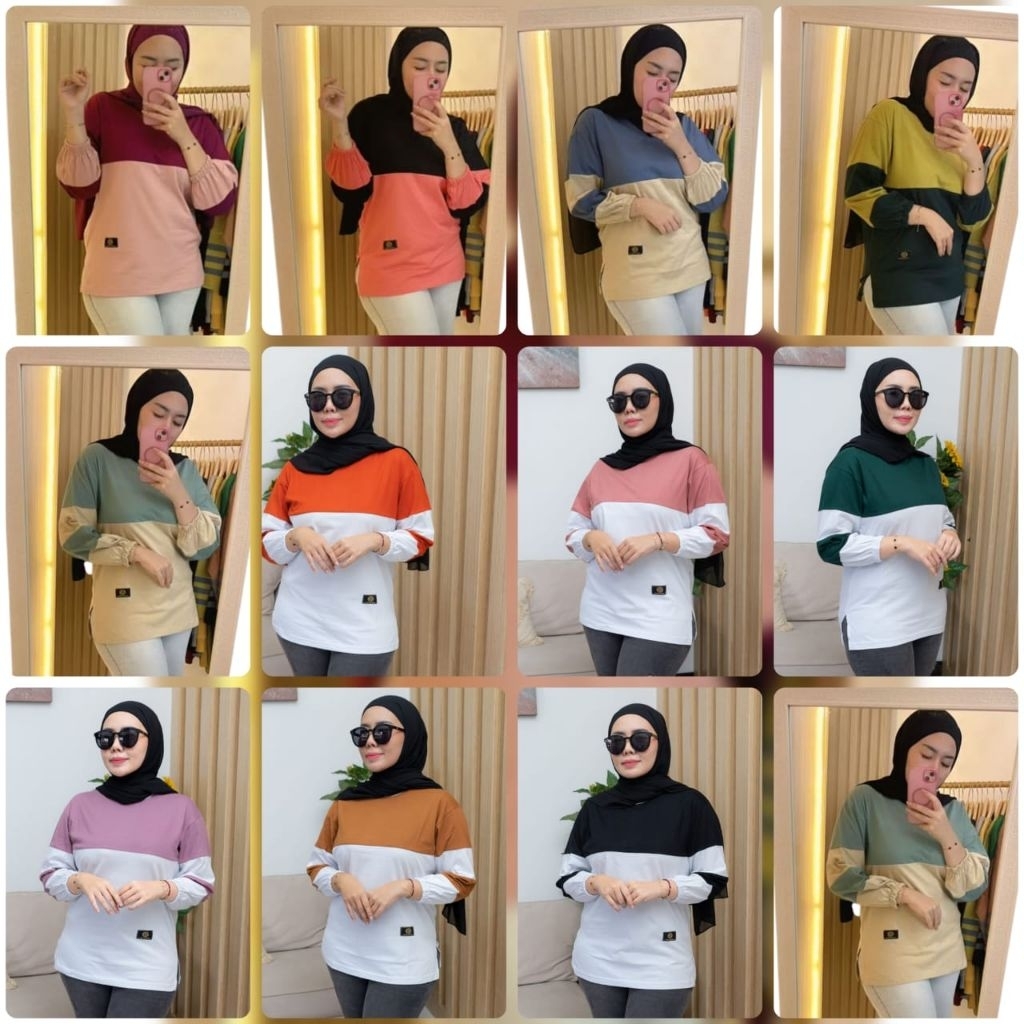 KAOS WANITA LENGAN PANJANG//ATASAN WANITA KAOS LENGAN PANJANG//TSHIRT WANITA LENGAN PANJANG//KAOS KA