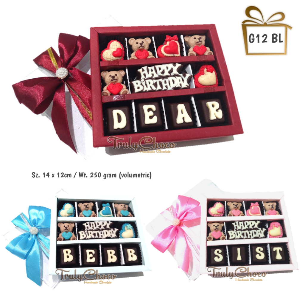 

trulychoco g12 coklat custom untuk ulang tahun, wisuda (graduation), ucapan terima kasih