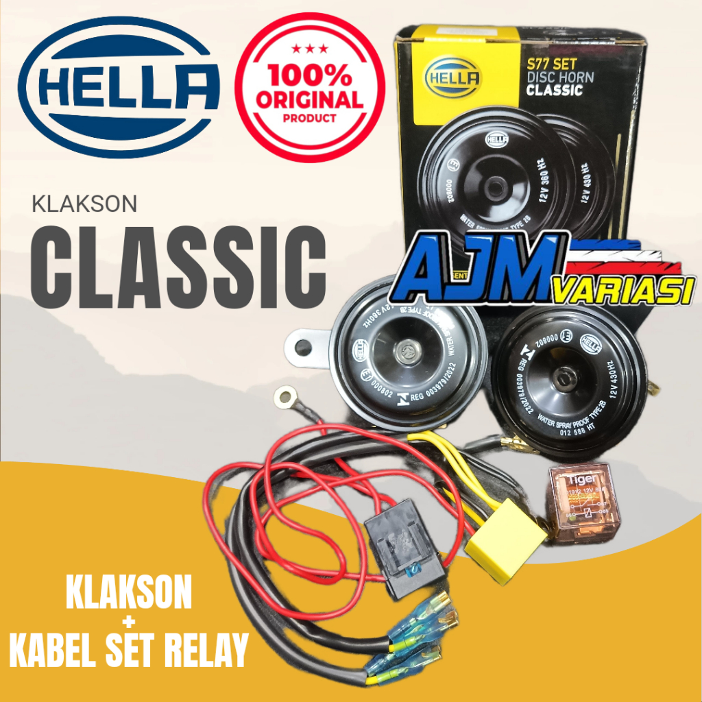 Murah  Klakson Motor Mobil Hella Classic Bunyi Seperti Innova Avanza Hella Klakson
