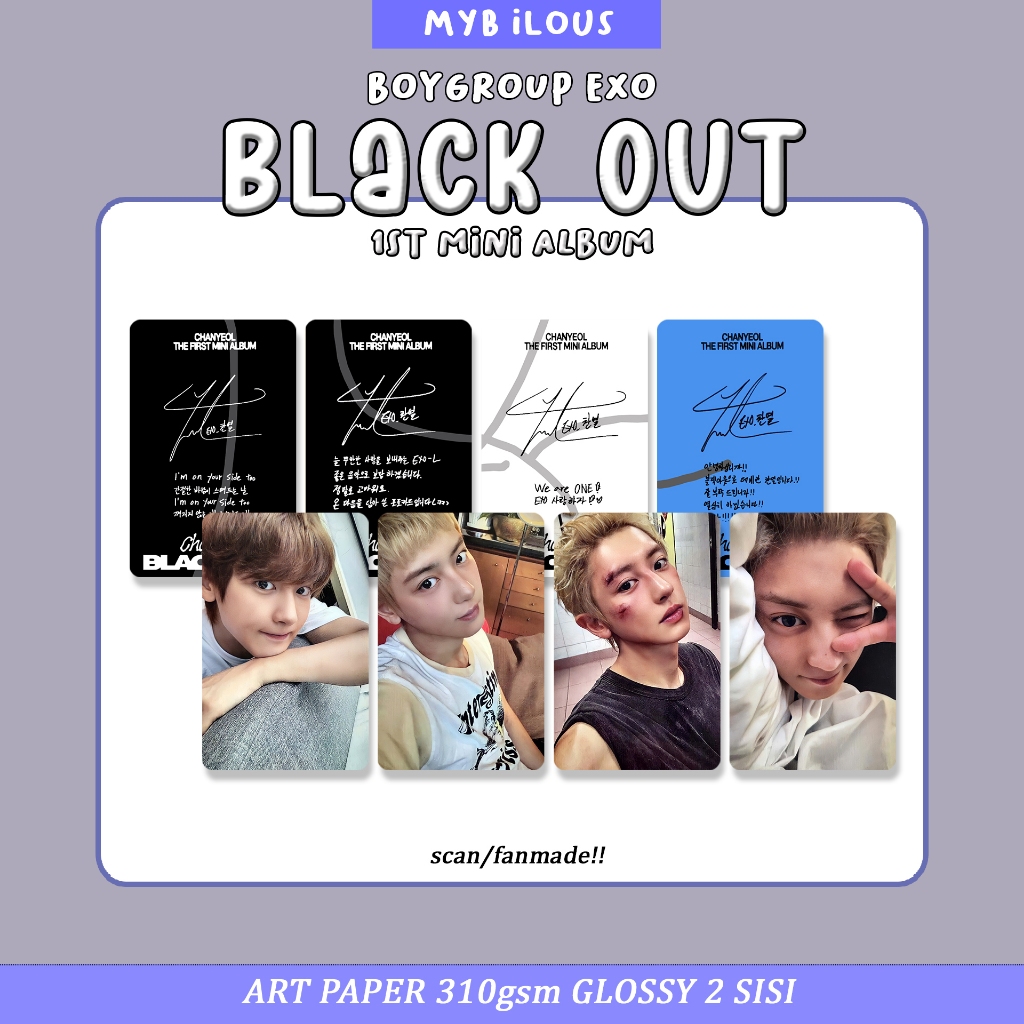 [UNOFFICIAL] EXO CHANYEOL BLACK OUT 1ST MINI ALBUM PHOTOCARD FANMADE