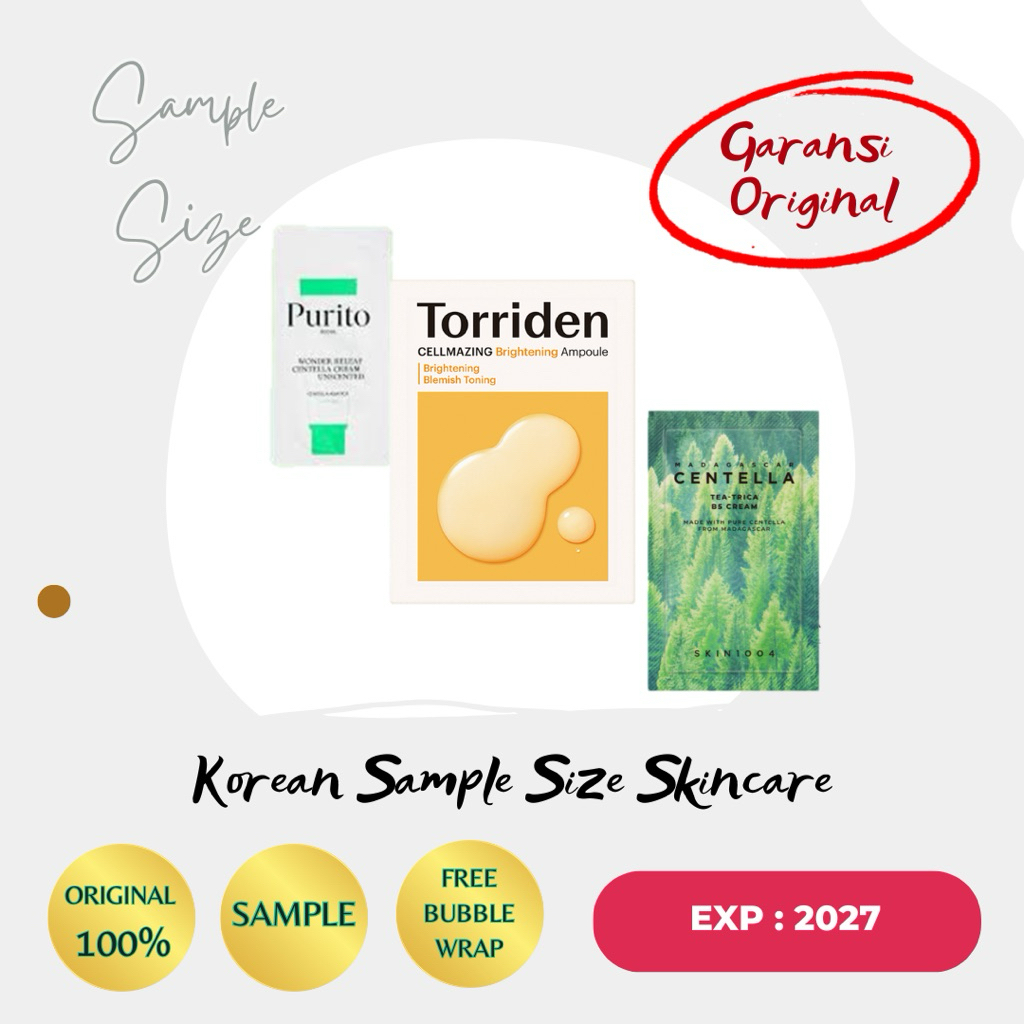 KOREA SKINCARE SAMPLE SIZE TONER SERUM CREAM CLEANSING FOAM