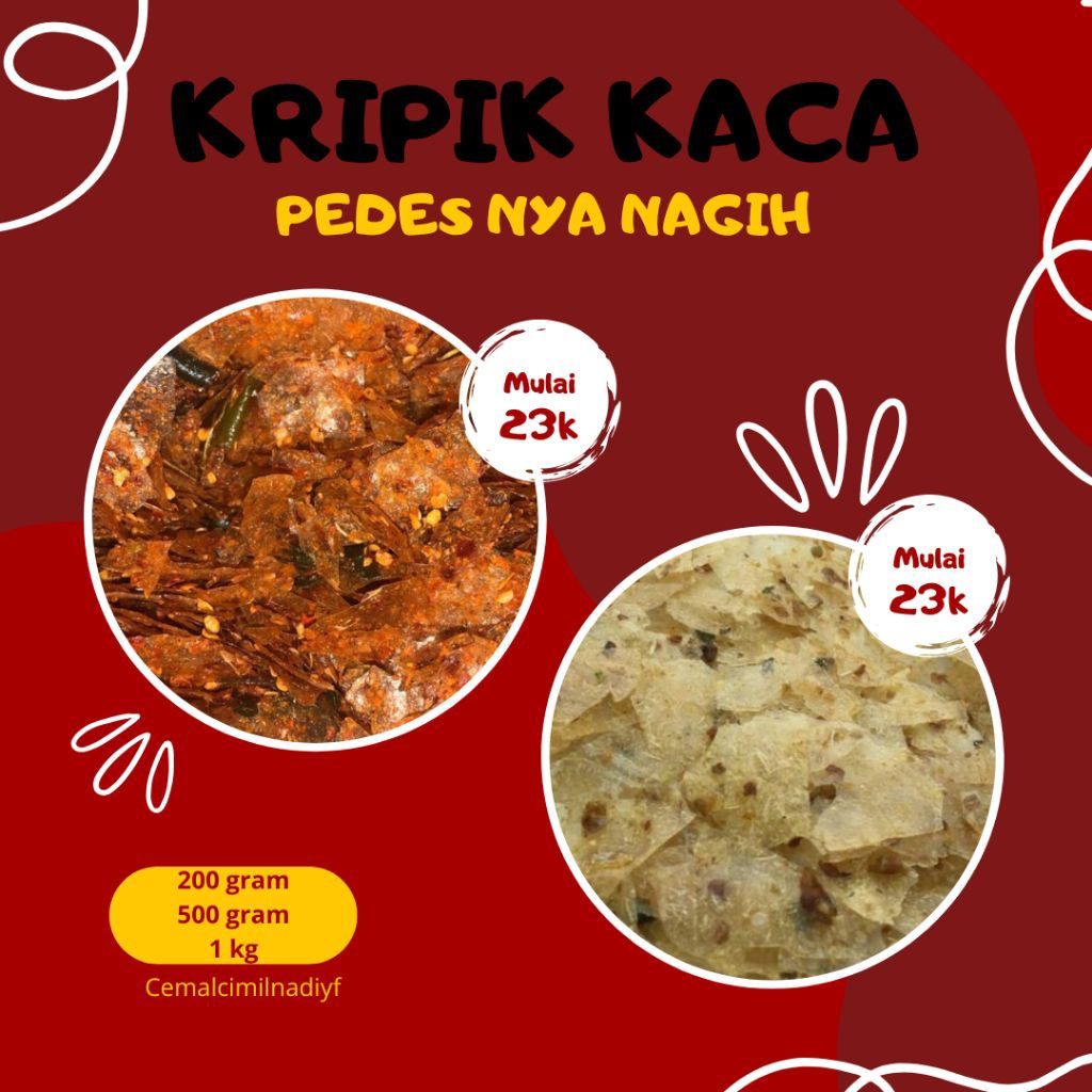 

KRIPCA (KRIPIK KACA) PEDES DAUN JERUK DAN ORIGINAL DAUN JERUK BIKIN NAGIH, HALAL