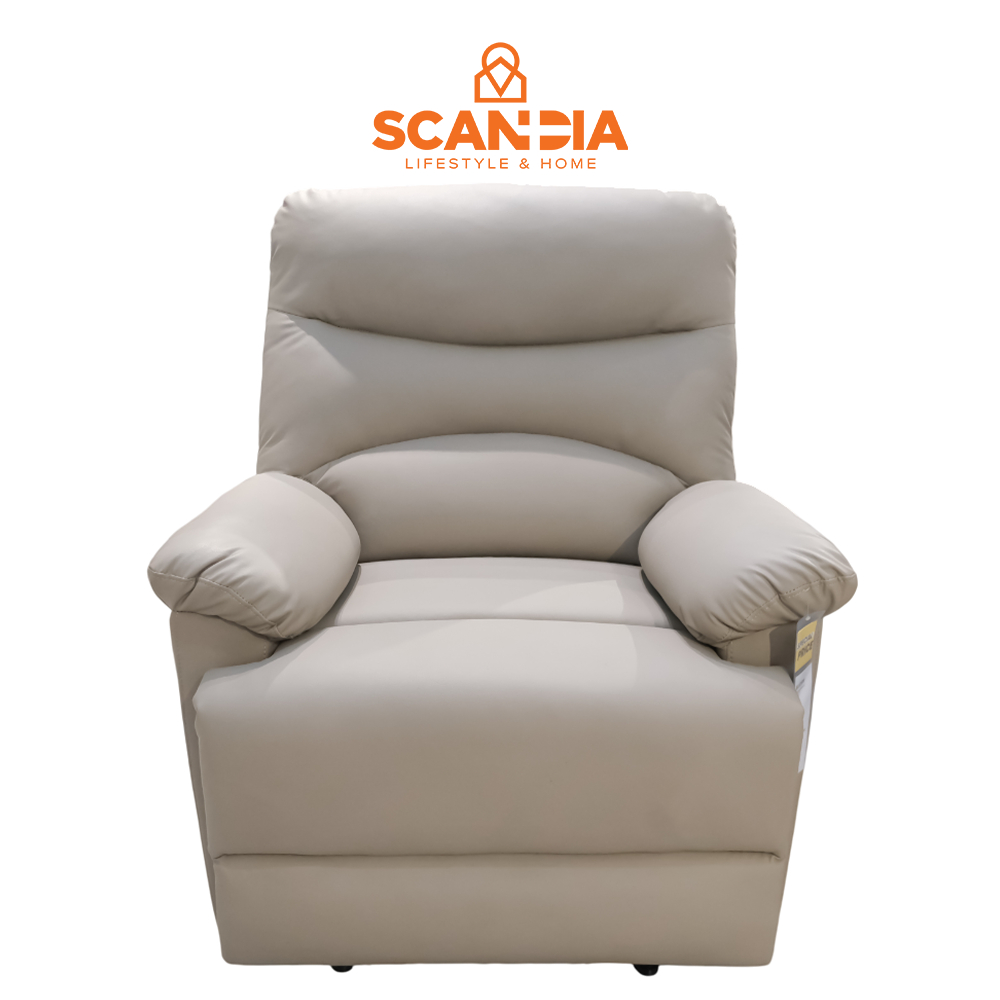 SCANDIA Sofa Recliner Ruang Tamu Sofa Rec 1S Bjorn 86x92x99cm Light Brown - Kursi Santai Nyaman Puti