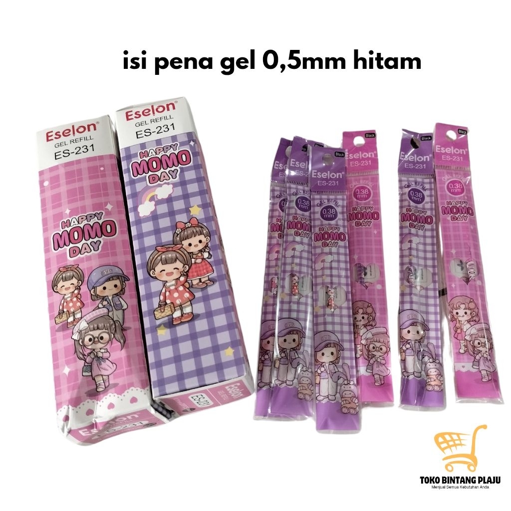 

ESELON ISI PENA GEL 0,5 HITAM ISI 20PCS