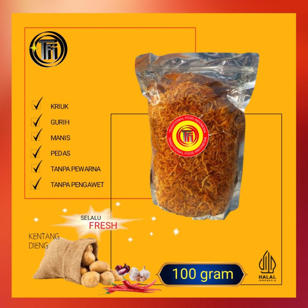 

MUSTOFA KENTANG KRIUk 100gr CRYSPI KERIPIK KERING PEDAS MANIS ASIN MAKANAN RINGAN