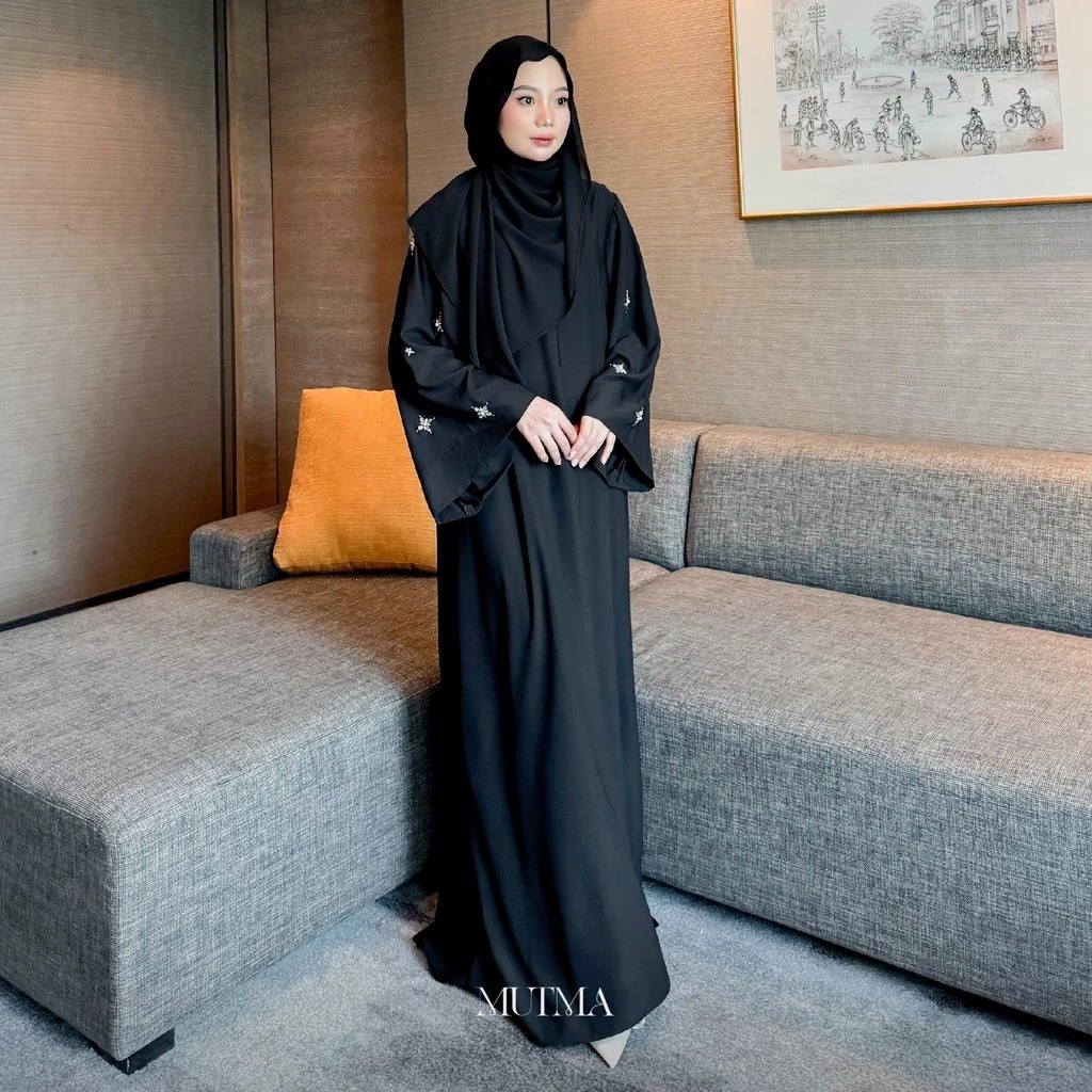 AZZURA ABAYA VARIASI PAYET - ABAYA POLOS ABAYA UMROH HAJI ABAYA TURKEY ABAYA JUMBO