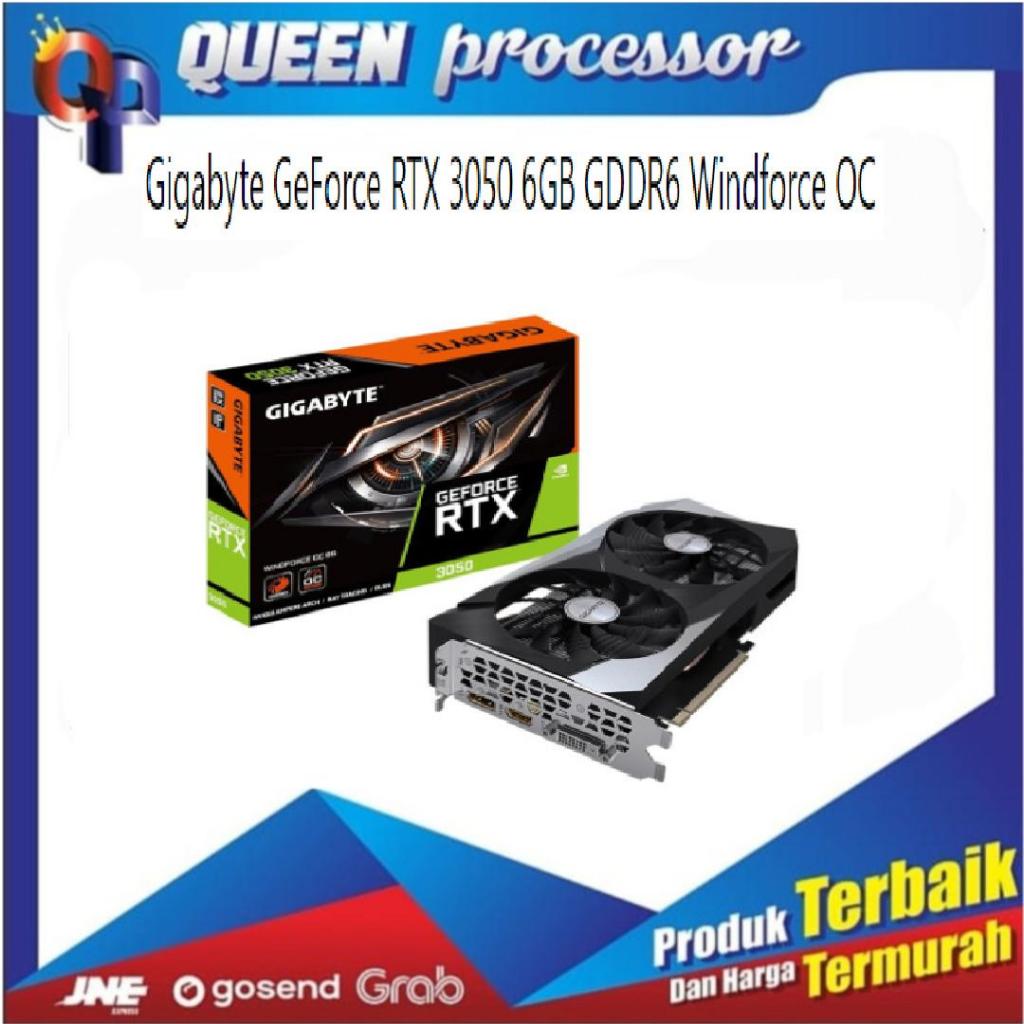 VGA GIGABYTE GeForce RTX 3050 WINDFORCE OC 6G