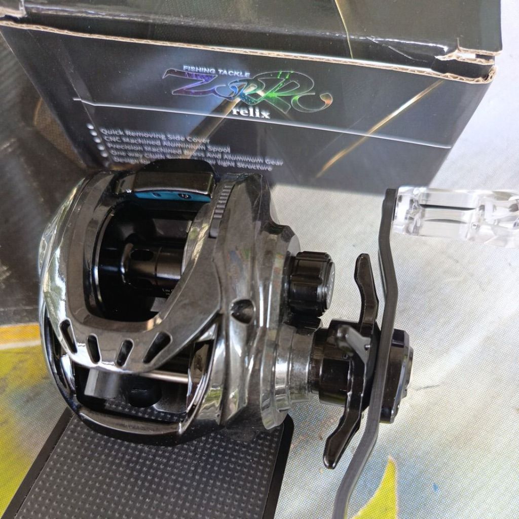 Reel BC zorro relix alat pancing drag clicker handle kiri