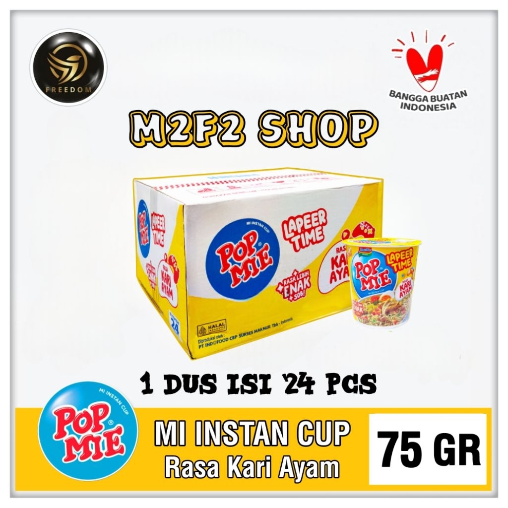 

POP MIE | Mi Instan Cup Kuah Rasa Kari Ayam - 75 gr (Kemasan Karton)