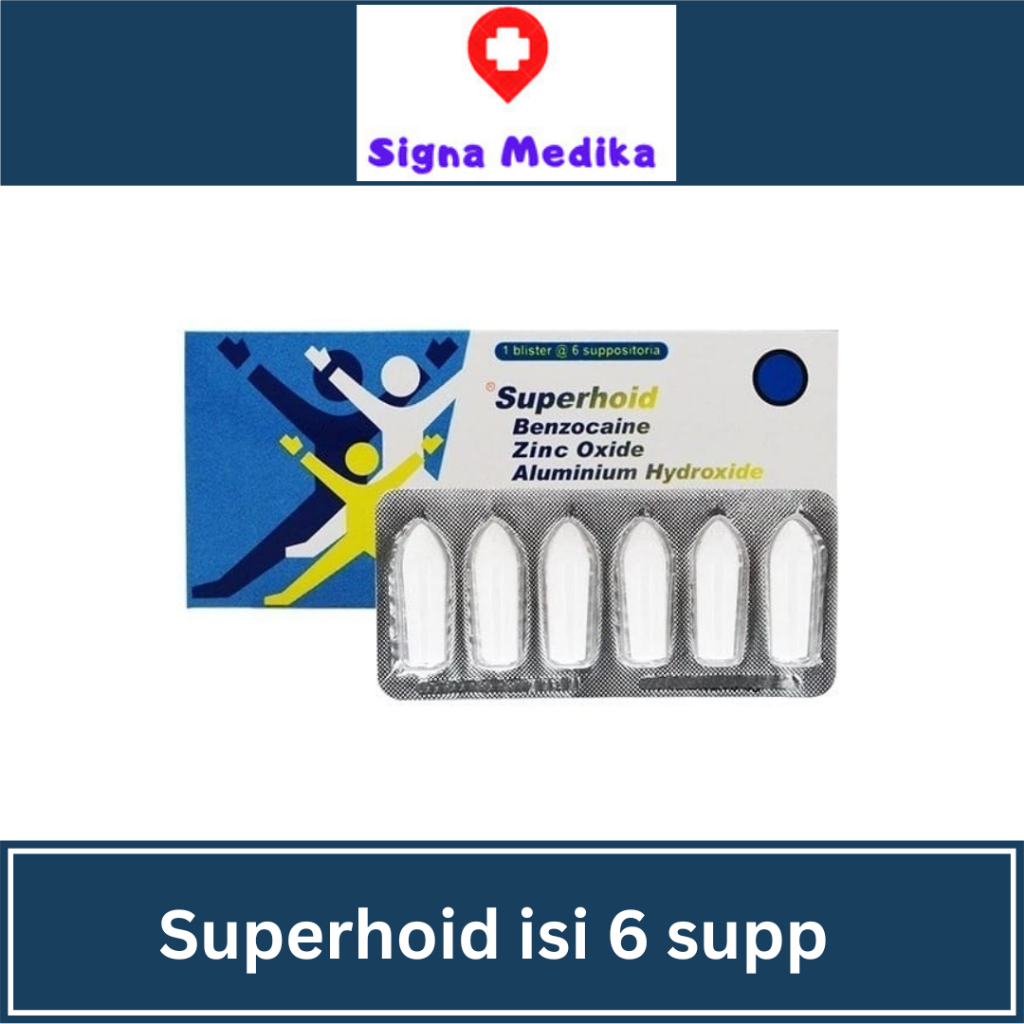 Superhoid Suppositoria Box Isi 6supp - Obat Wasir