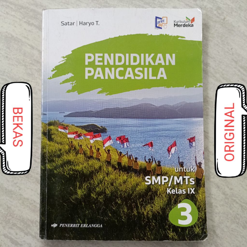 Buku PPKN PKN Pendidikan Pancasila Kelas 9 IX 3 III SMP MTS Penerbit Erlangga Kurikulum Merdeka oleh