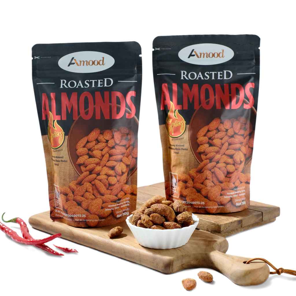 

Kacang Almond Panggang Amood Spicy 50 Gram