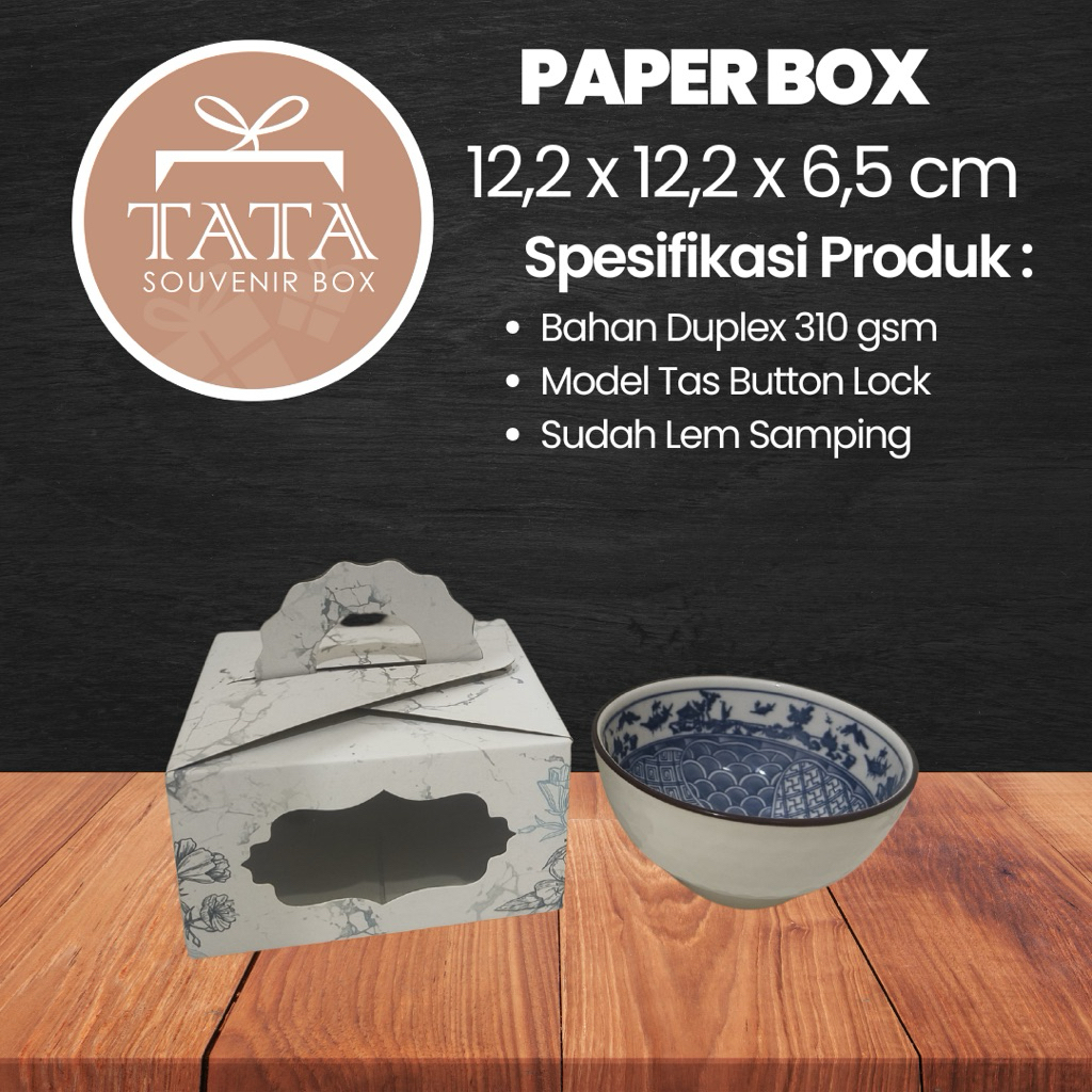 

Box Souvenir 12,2 x 12,2 x 6,5 DUPLEX (Min Order 5 Pcs)