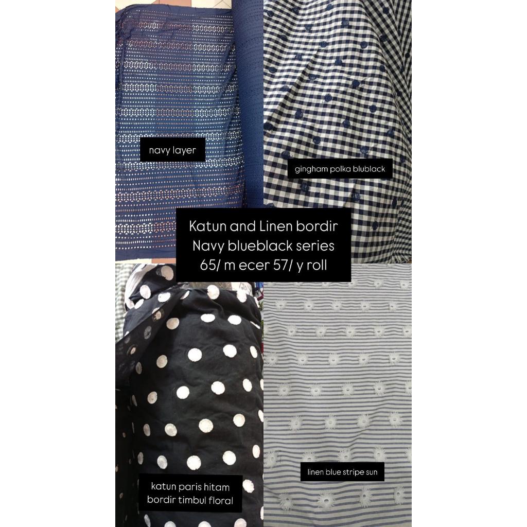 Katun dan Linen Bordir Series | Kain Bordir