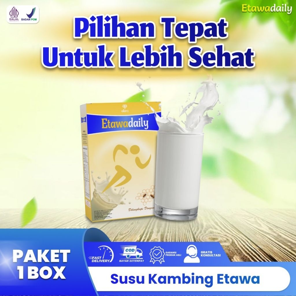 

1 Box Susu Kambing Etawa Daily 200gr – Redakan Pegal, Nyeri Sendi, Asam Urat & Tingkatkan Kesehatan Tulang