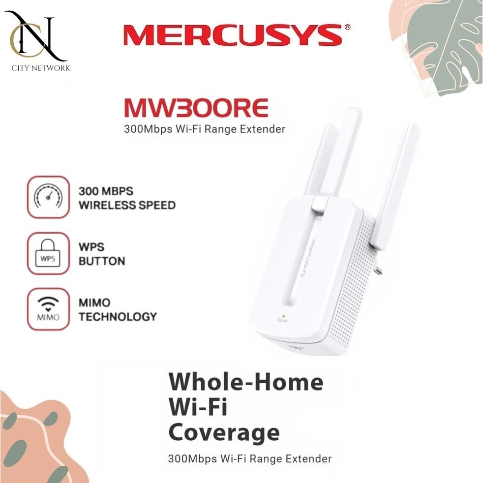 Mercusys MW300RE Extender Murah 300Mbps MW300RE-White