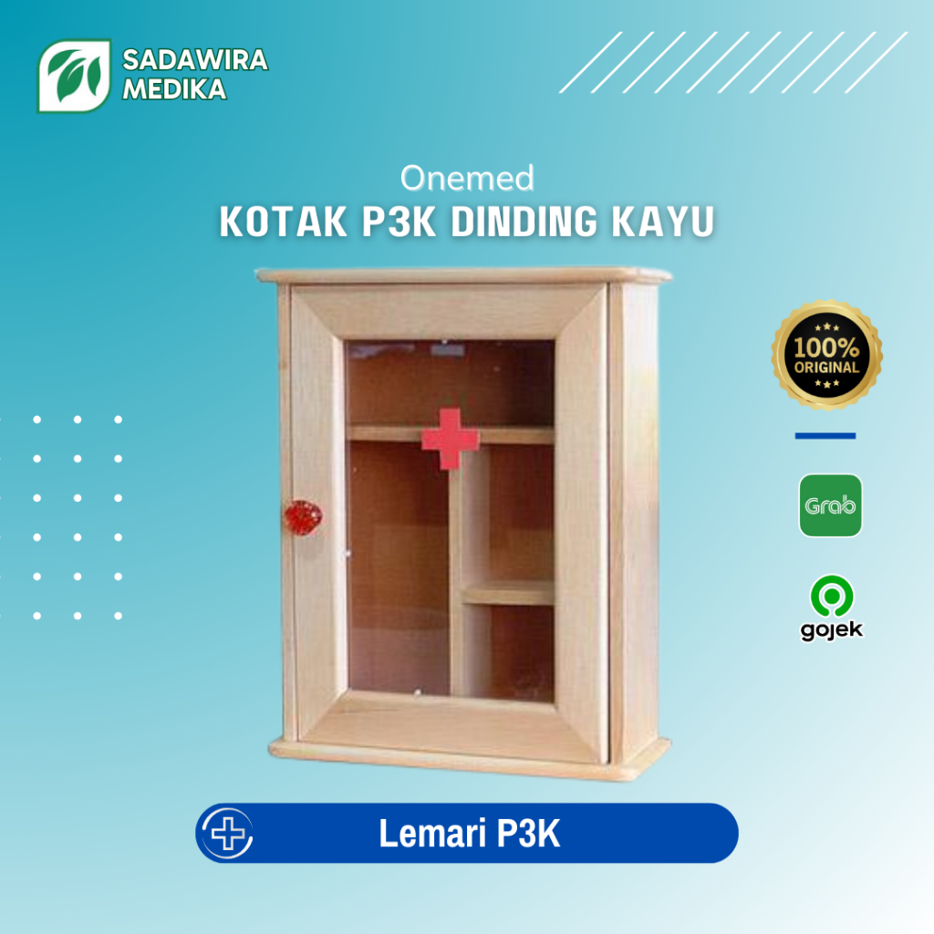 Kotak P3K Dinding Kayu Onemed P3k Kayu