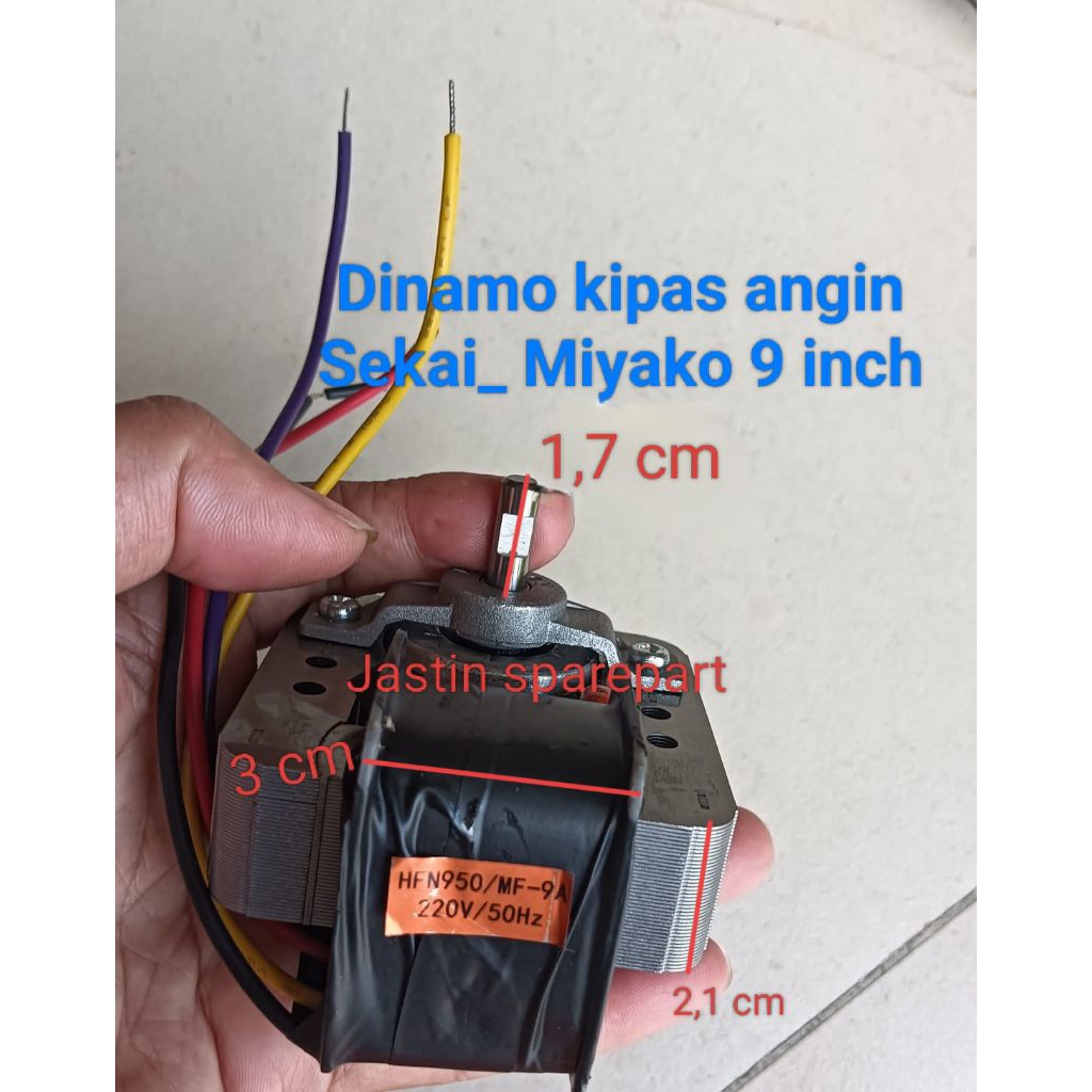 DINAMO KIPAS ANGIN 9 INCH SEKAI DAN MIYAKO HFN 950