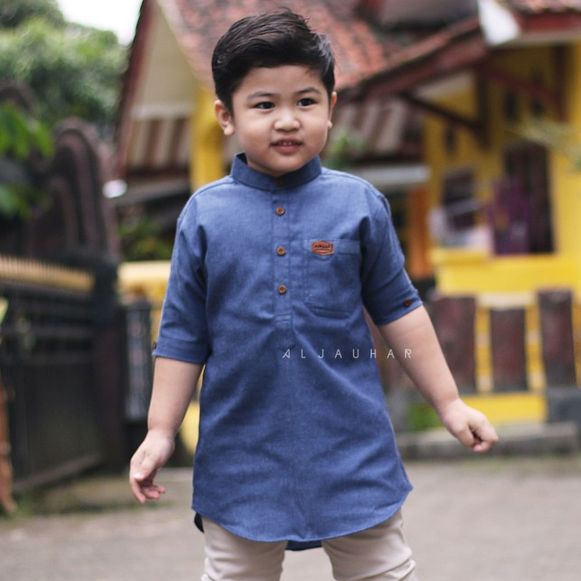 ALJAUHAR Koko Kurta Anak Bayi Denim Premium Original