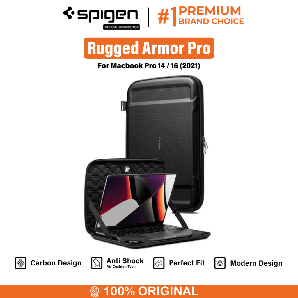 Tas Laptop Macbook Pro 14/16 2021 Spigen Rugged Armor Pro Sleeve Case