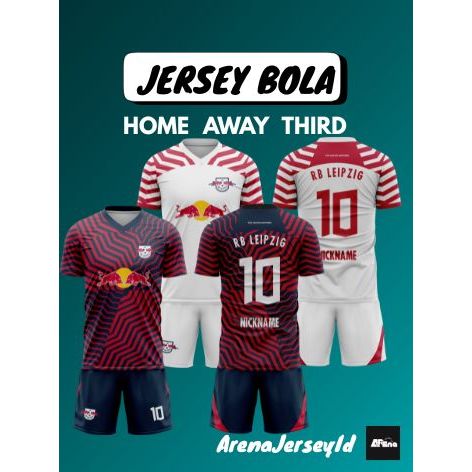 Jersey Kaos Baju Atasan SUPORTER RB LEIPZIG HOME AWAY 2023/2024