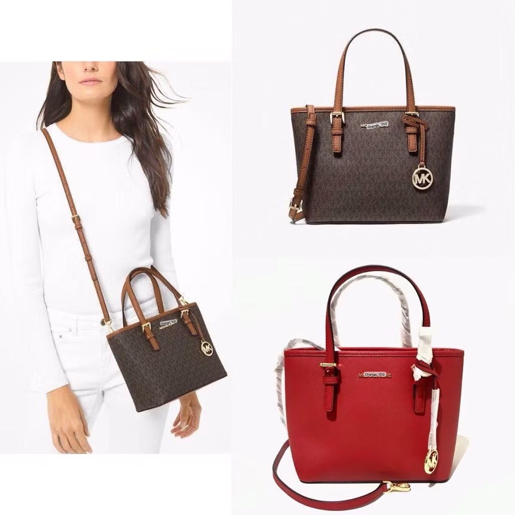 TAS WANITA MK JET SET TRAVEL CARRYALL TOP ZIP TOTE BAG ORIGINAL