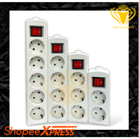 MYVO STOP KONTAK PUTIH TANPA KABEL + SAKLAR