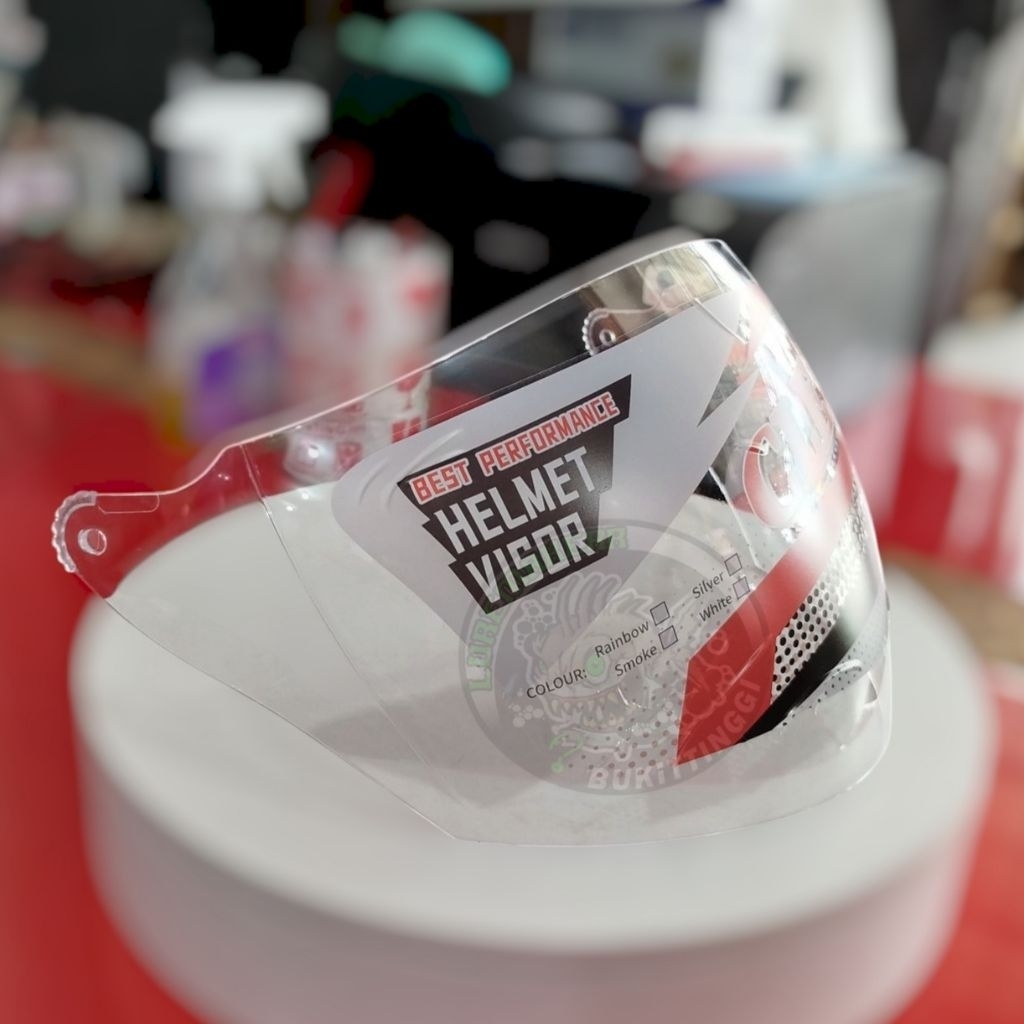 KACA VISOR HELM GM EVOLUTION GM FIGHTER WARNA PELANGI HITAM SMOKE DAN BENING MERK CLEAR ORIGINAL100%