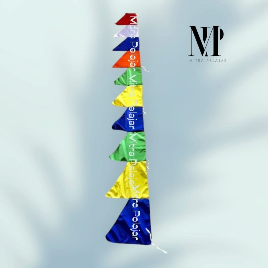 Umbul umbul ZigZag 10 Mata Merah putih/polos / umbul umbul zigzag sablon garuda