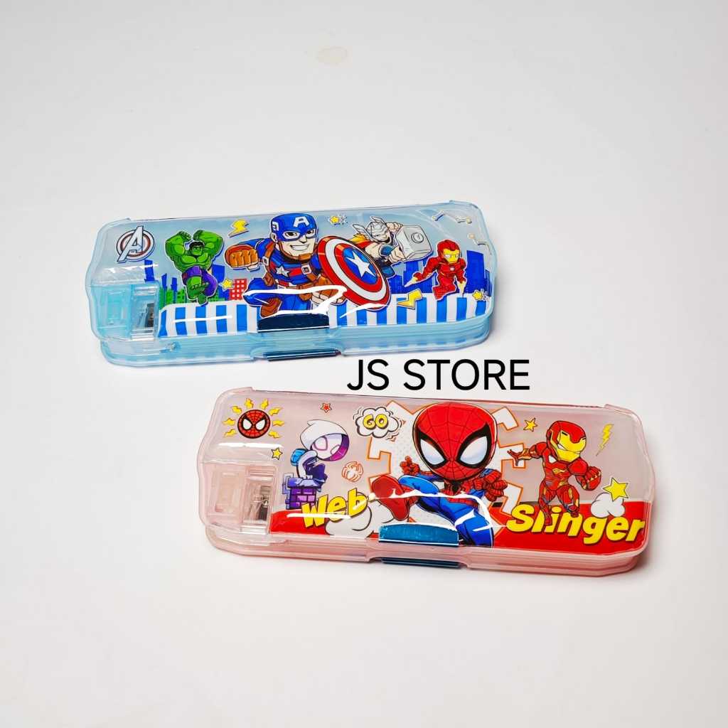 

Kotak Tempat Pensil Magnet 2 sisi Karakter Spiderman CaptainAmerica Avengers Ironman