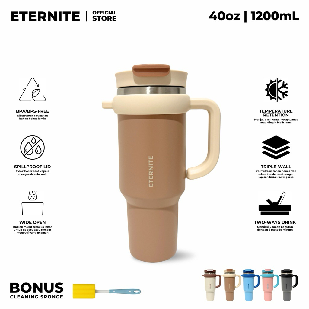 SR25 - ETERNITE Cruiser 40oz 30hours Cold Insulated Water tle with Stainless Steel 304 - 1200mL