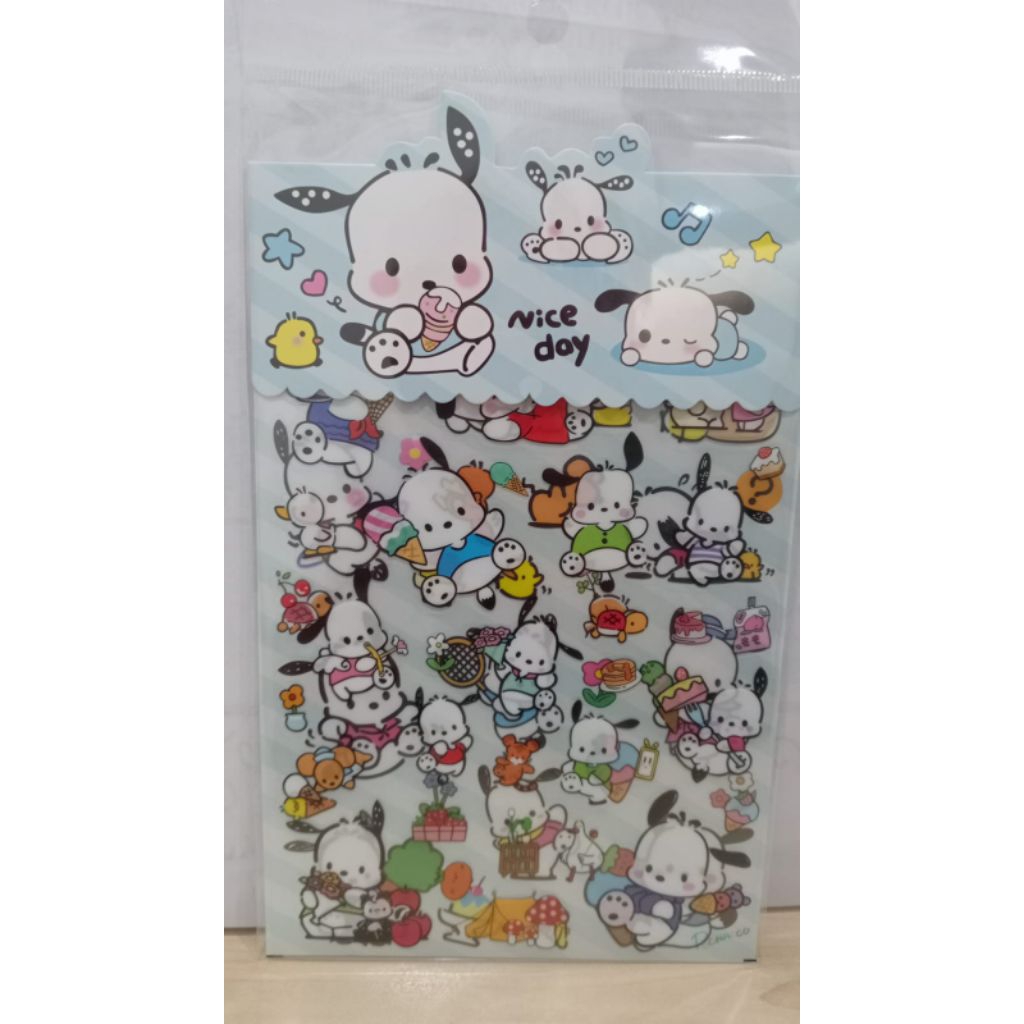 

ATS-51480 Sanrio Pochacco Biru Sticker Gambar Tempel 136×188 Mm