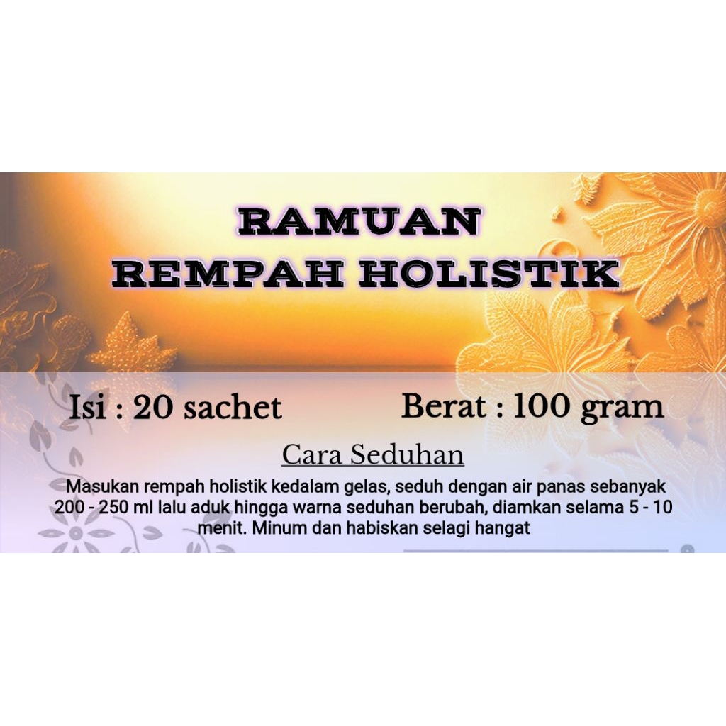 

RB22 DETOX LIVER Ramuan Holistik : dandelion, licorice, temulawak, jahe, kunyit, serai, daun