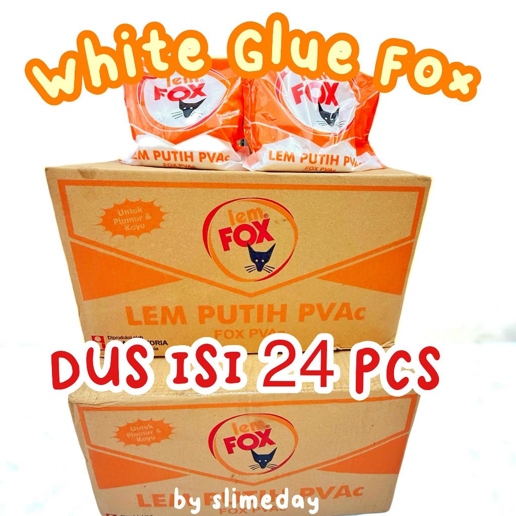 

[Promo] Fox Lem Putih PVA Ac White Glue Dus isi 24pcs II White Glue Slime II Bahan Slime
