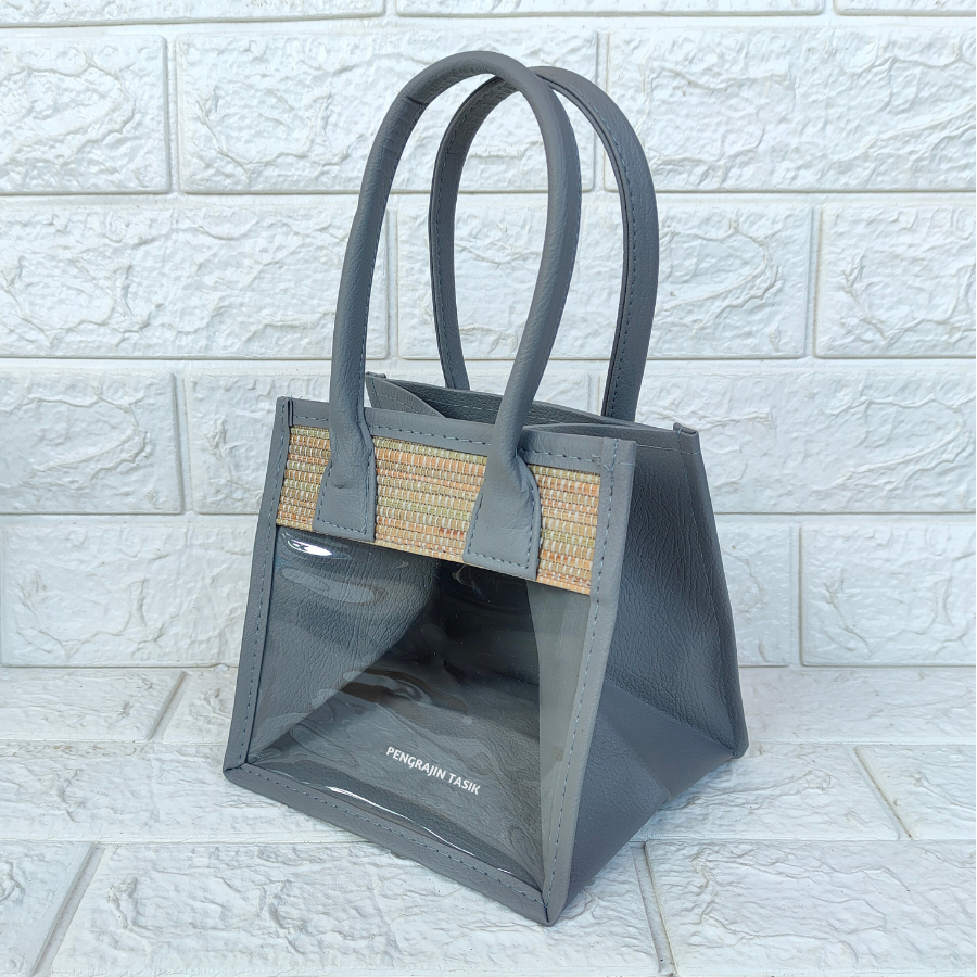 

Tas Parcel Mendong Isi 2 Toples (Abu-abu) Keranjang Hampers Mika Hari Raya